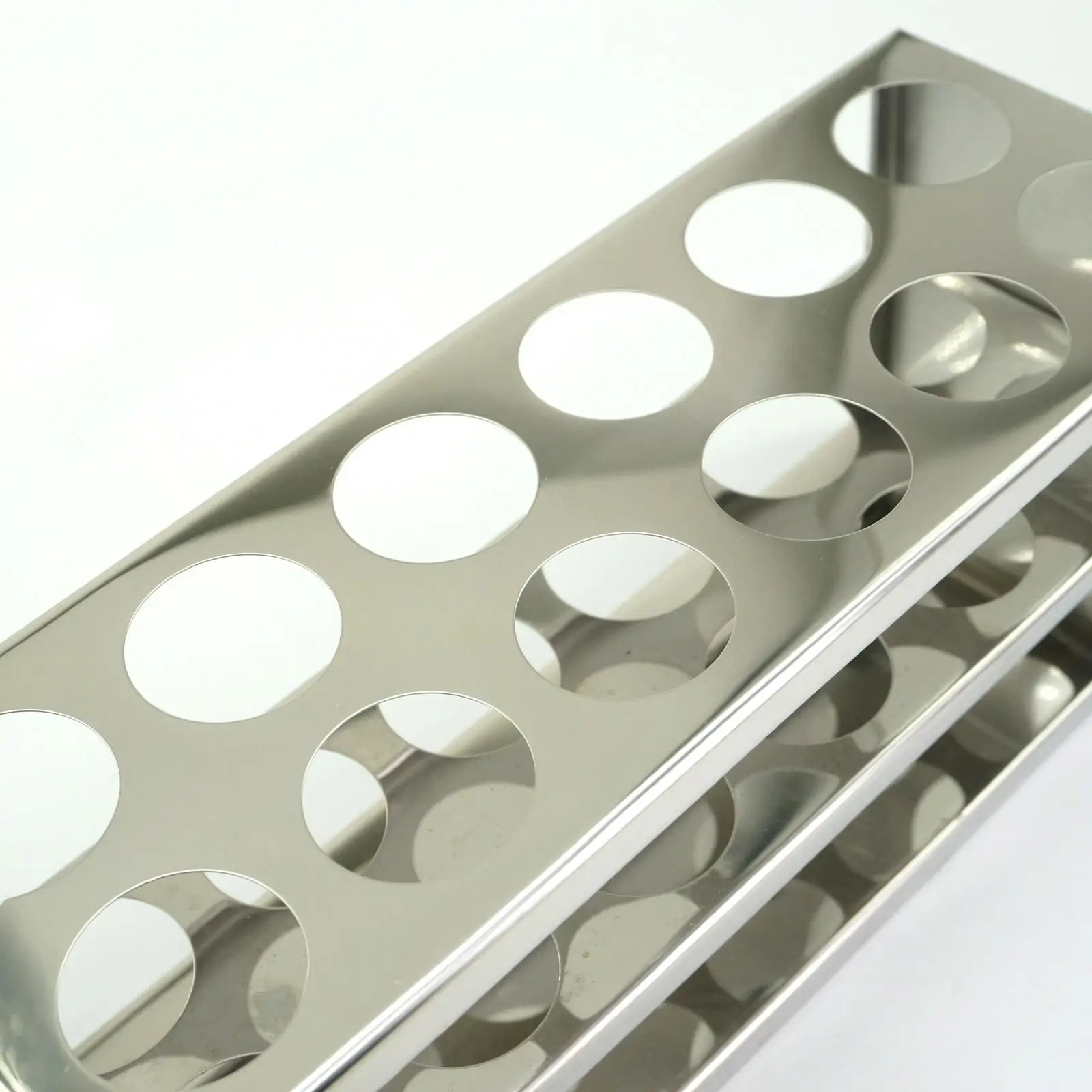 30mm Diam x 12 Holes Stainless Steel Test Tube Rack Holder Storage Lab Stand