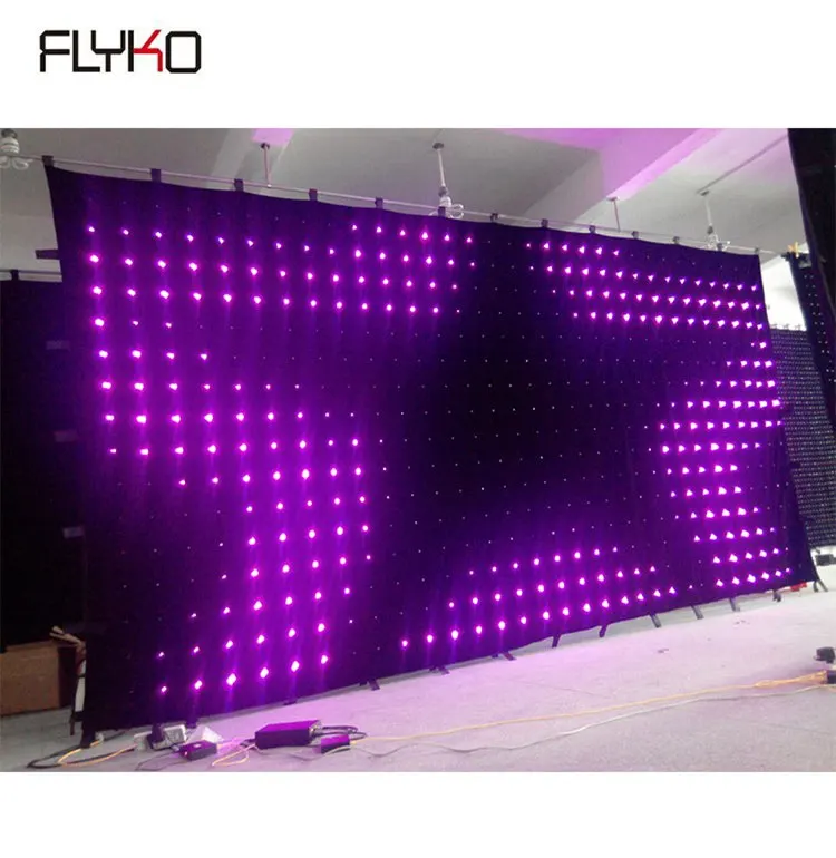 

Hot sales backdrop stage P180mm 3x6m led video curtain