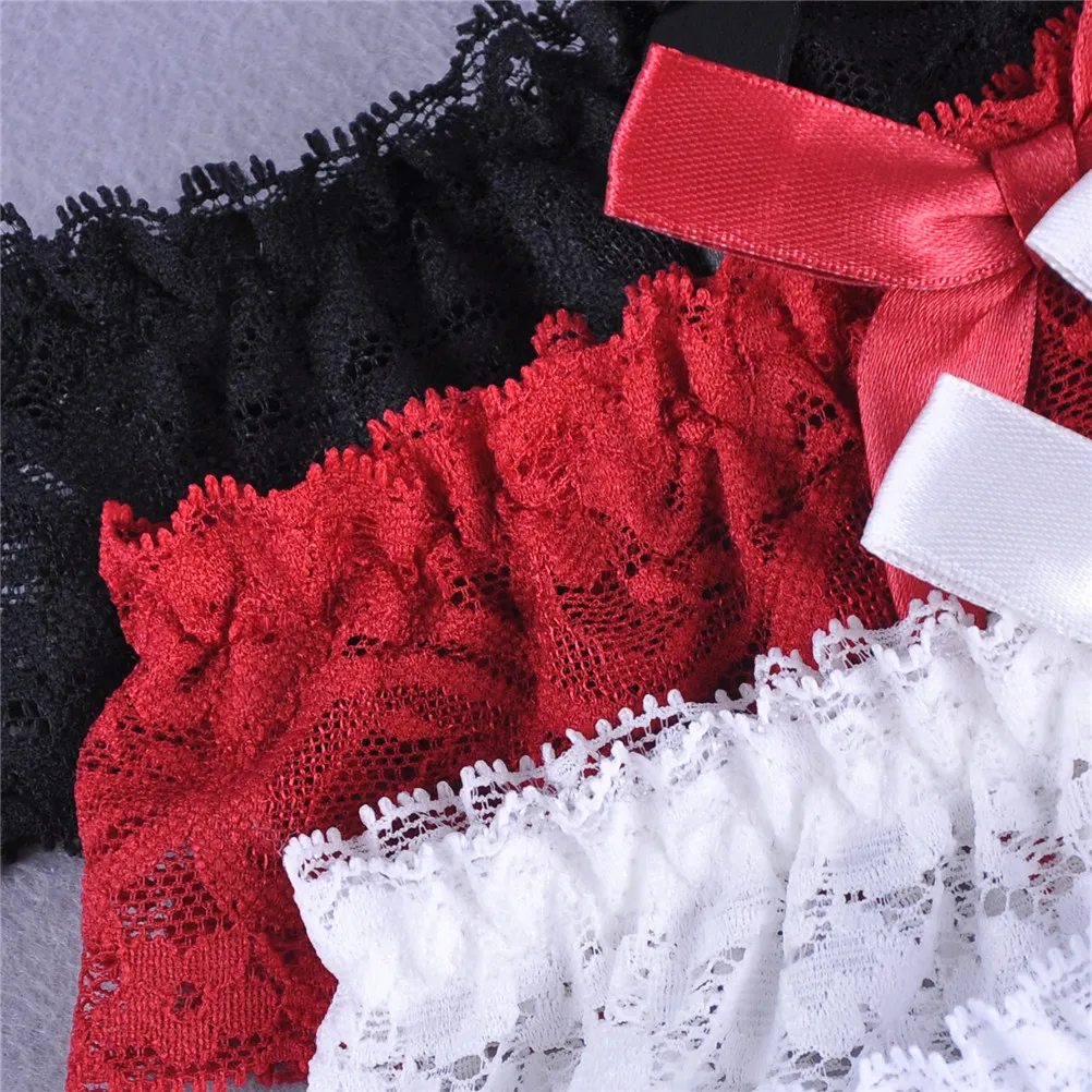 1pc Women Girl Sexy Lace Floral Bowknot Wedding Party Bridal Lingerie Leg Garter Belt Suspender