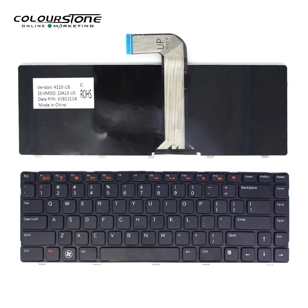 US Laptop keyboard for Dell Inspiron 14R N4110 M4110 N4050 M4040 3520 5420 5520 L502X M5040 M5050 N5050 N5040 TECLADO