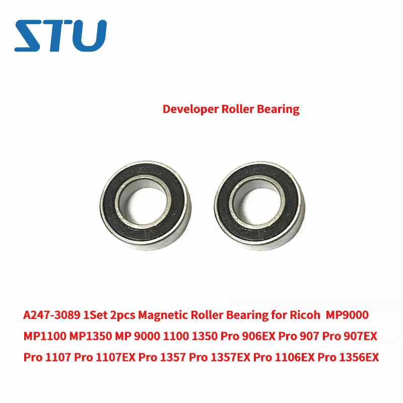 A247-3089 1Set 2Pcs Magnetic Roller Bearing for Ricoh MP 9000 1100 1350 Pro 1356 1357 1106 1107 907 906 MP9000 MP1350 MP1100