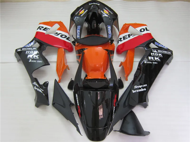 Lowest price Injection molded for  HONDA CBR600RR  fairings 2005 2006 orange black fairing kit CBR 600 RR 05 06 CBR 600RR  DE5