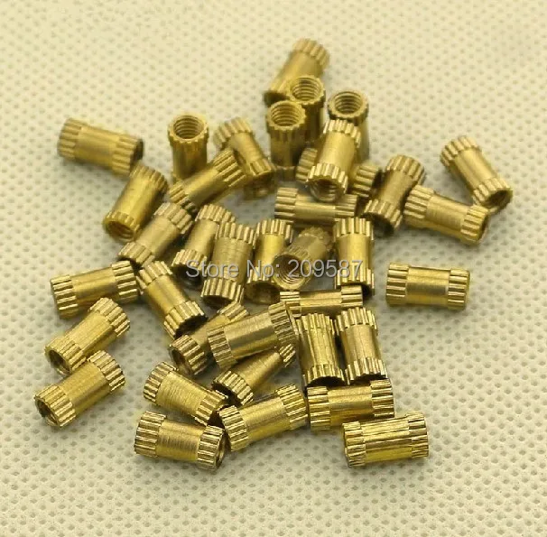 100 шт латунная фреза M2, 4x12 мм (L)-6 мм (OD) Метрическая Резьбовая вставка
