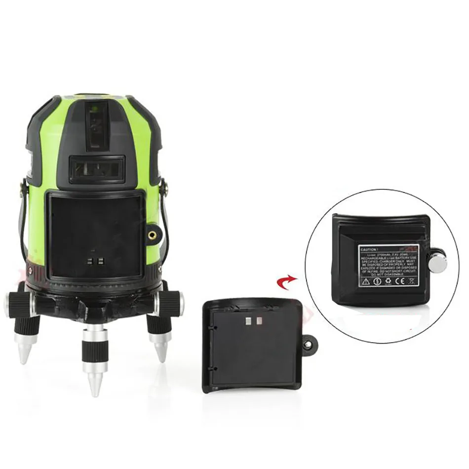 8 lines Lithium battery Green laser Level 360 Vertical And Horizontal Self-leveling Cross Line power Laser Level