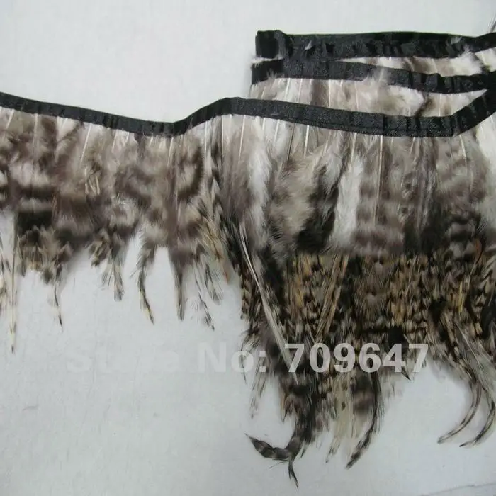 

2Meters/10Meters/Lot ! Height 4-6inches NATURAL GRAY Rooster Feathers Trim,Feather Decoration,Feather Ribbon natural Feathers
