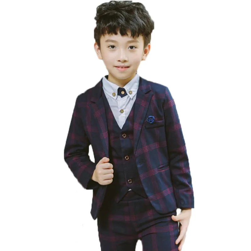 

2019 Boys Formal Suit Children Wedding Party clothing Kids Blazer Vest Pants 3pcs Tuxedo boys Birthday Dress Costume