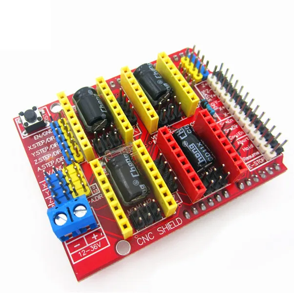 Máquina de grabado cnc shield v3, impresora 3D, + 4 piezas, placa de expansión de controlador A4988