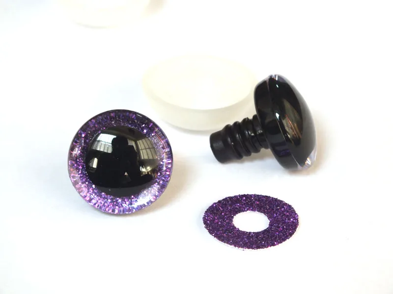 20 piezas-Ojos de juguete de seguridad de plástico trapezoidal transparente, sin tejer, brillo, 9mm, 12mm, 14mm, 16mm, 18mm, 20mm, 25mm