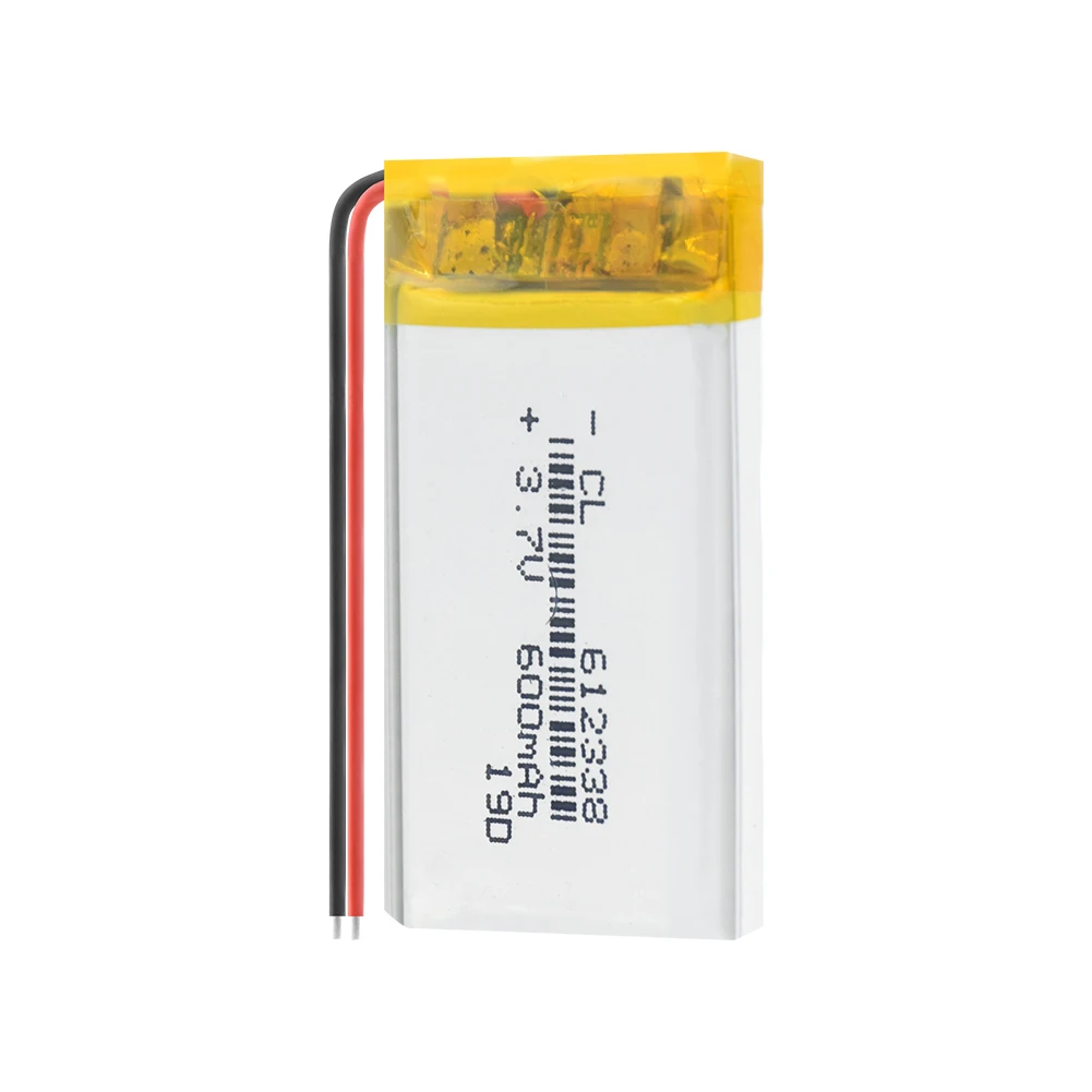 3.7V 600mAh Polymer 612338 Battery 3 7V Li Po Ion Lipo Rechargeable For Recorder