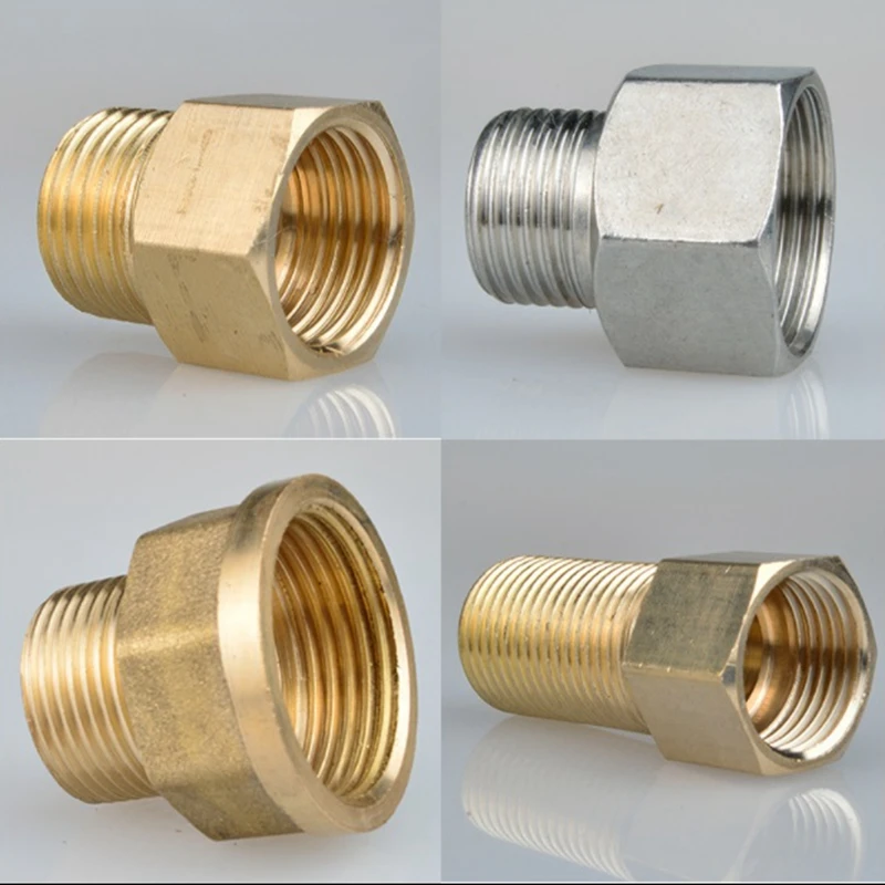 

10pcs 1/2" 3/8" 1/4" Female Thread To 3/8" 1/4" 1/8" Male Thread Different Reduced Diameter Direct Connector Heater Copper Joint