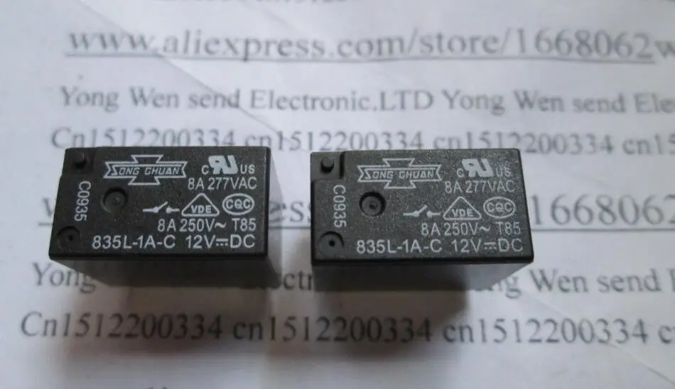 NEW relay 835L-1A-C 12VDC 835L-1A-C-12VDC 835L-1A 835L 835L1AC 835L-1A 12VDC DC12V 12V DIP4 20pcs/lot