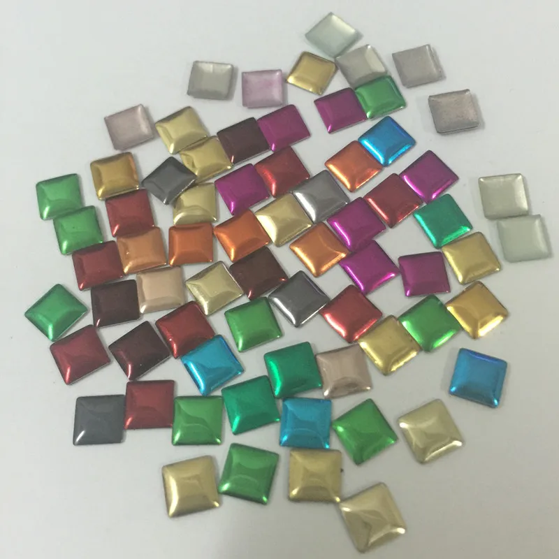 500PCS Square Shape Mix Color 5mm Rhinestuds Hotfix Nailheads Iron On Studs DIY Rhinestones Accessory Iron For Clothes