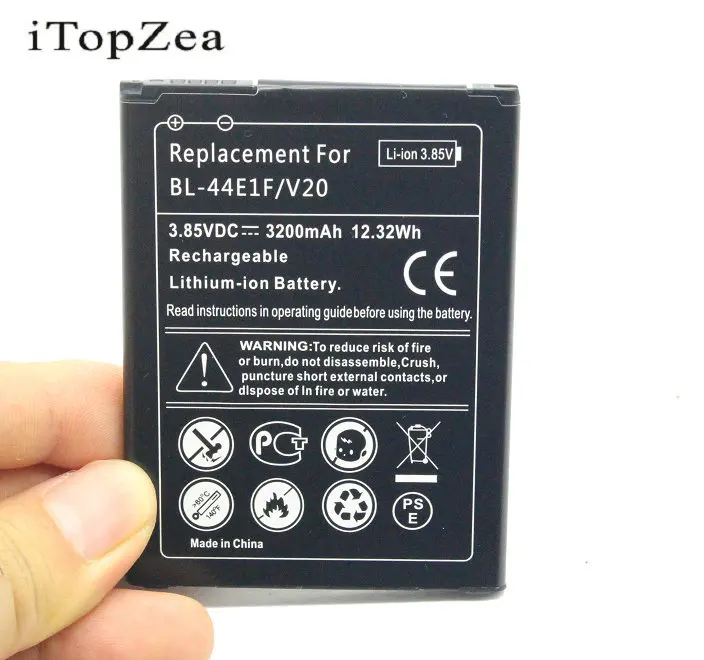 iTopZea 1x 3200mAh BL-44E1F / BL 44E1F Replacement Battery For LG V20 Stylo 3 H990 F800 VS995 US996 LS995 LS997 H990DS H910 H918