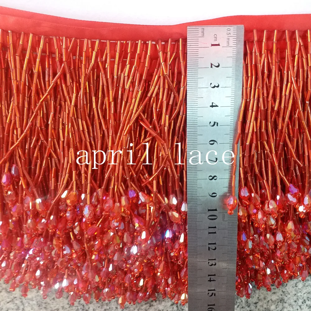 yy003# 10yards /bag red  color 9/10cm width  ribbon fringe tassel for curtain /garment/decorative/home /dress decoration