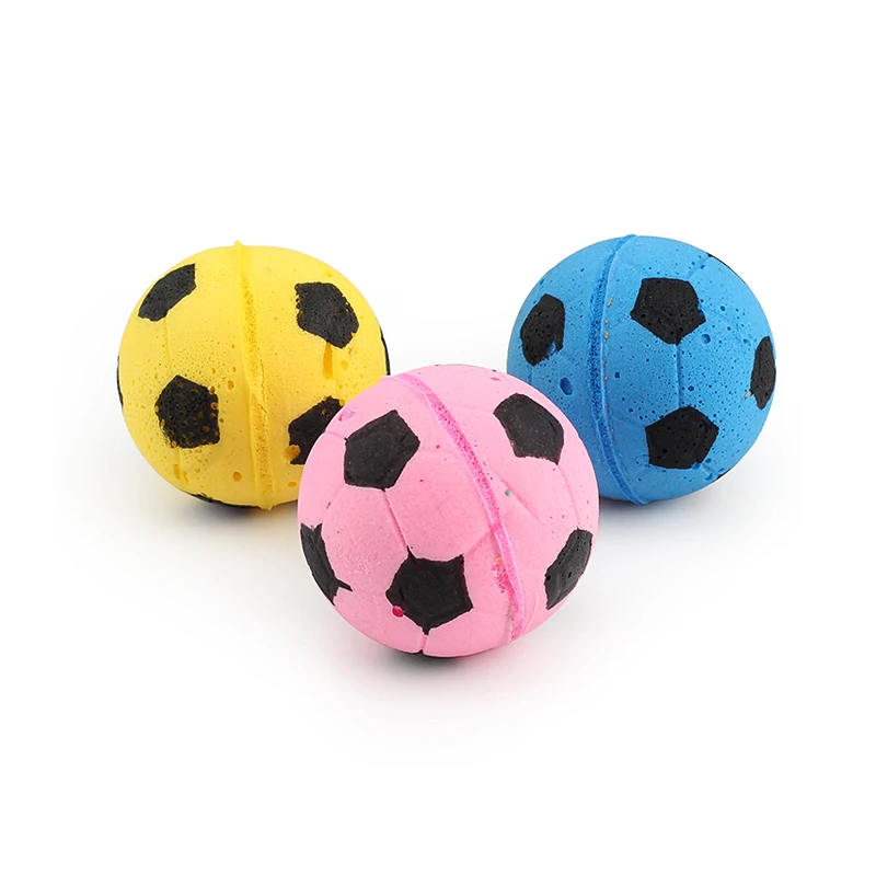 10pcs Colorful Ball Cat Toy Pet Foam Footaball Play Pet Toys