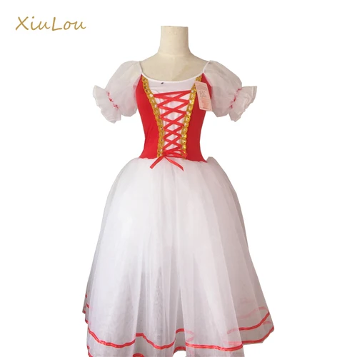 Traje de Ballet profesional verde azul para adultos, tutú de Ballet clásico de bailarina, tutú de princesa para niña, vestido largo de Ballet para baile