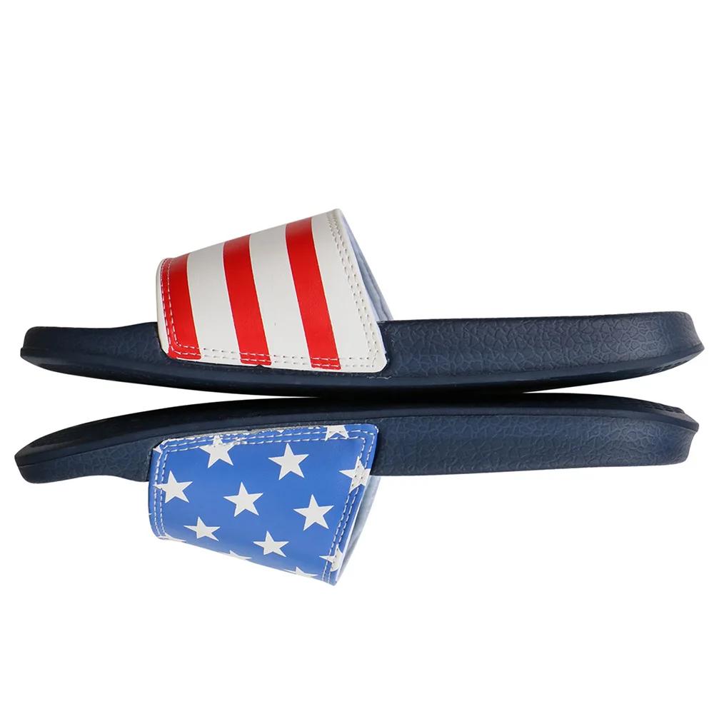 Men's Slides Shower Sandals Striped Star Print Non-Slip Special Slippers for Male Non-slip Lightweight Designed Character 2025