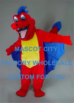 

Best Mascot Red Dragon Mascot Costume Adult Size Cartoon Character Dinasaur Dragon Mascota Outfit Suit Fancy Dress SW769