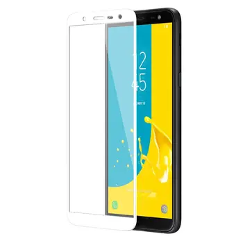 2.5D tvrzené sklo s ochranou proti poškrábání a plným pokrytím pro Samsung ON 6 J600G, čiré ochranné sklo, bílá a černá + látka 10 nejlepší prodej Náhradní displej Samsung - №3
