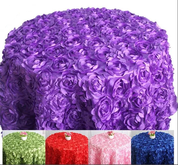 

Table cloth Table Cover round for Banquet Wedding Party Decoration Tables Satin Table Clothing Wedding Tablecloth Home WT027.