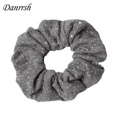 Large Shiny Stone Fabric Hair Scrunchie Elastic Hair Band For Ponytail Holder Girls Handmade Hair Ties Women Hair Accessories
