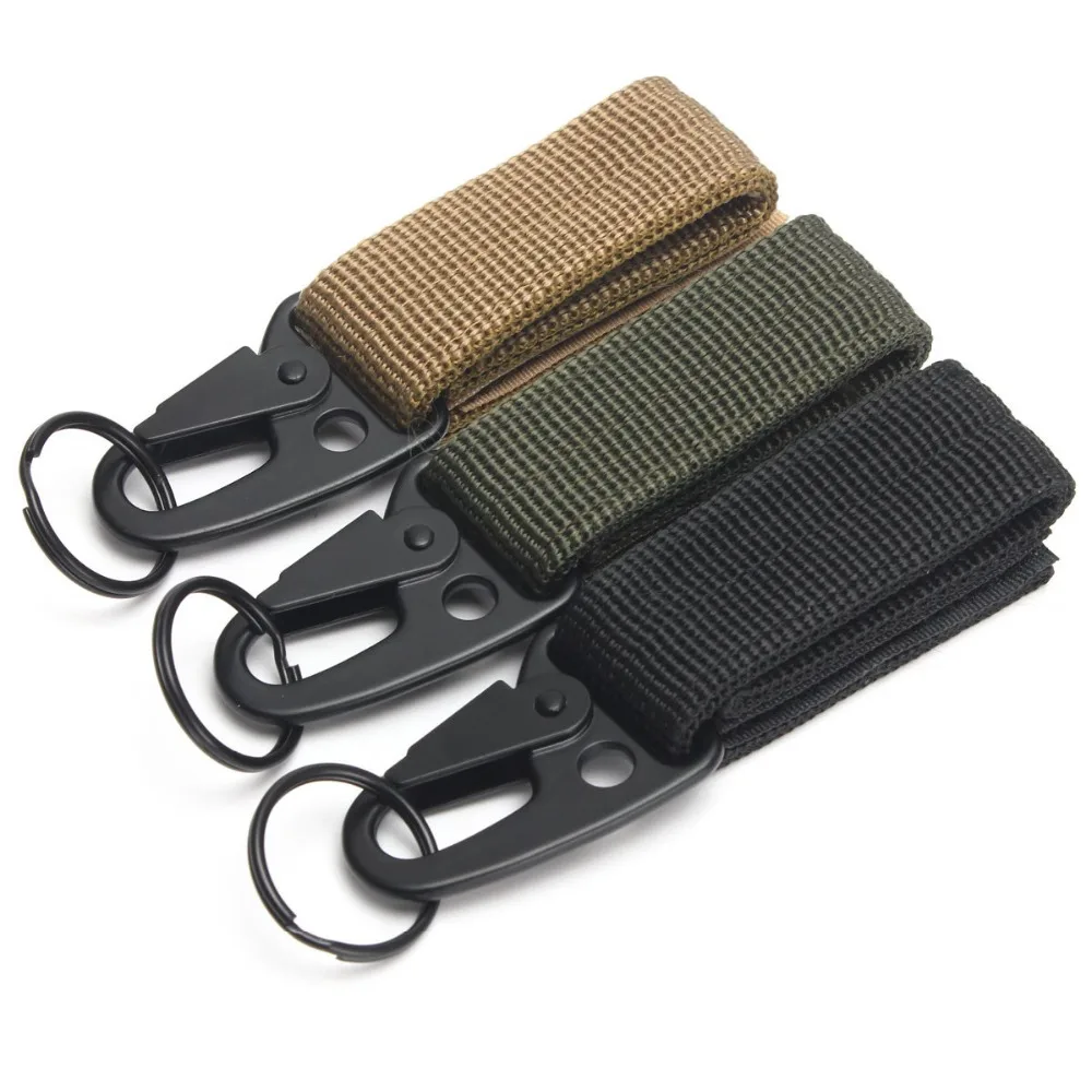 1pcs Outdoor Camping Tactical Carabiner Backpack Hooks Olecranon Molle Hook Survival Gear EDC Military Nylon Keychain Clasp