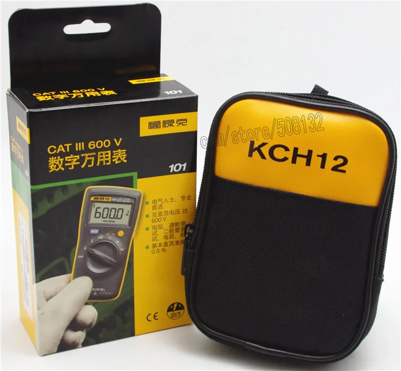 FLUKE 101 with Soft Case KCH12 Portable Handheld Digital Multimeter DMM Meter