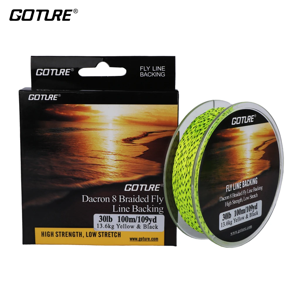 

Goture 100M/109Yrd Backing Fly Fishing Line 8 Strands 30LB Dacron Fishing Line Braided Backing Lines Fly Fishing Accessories