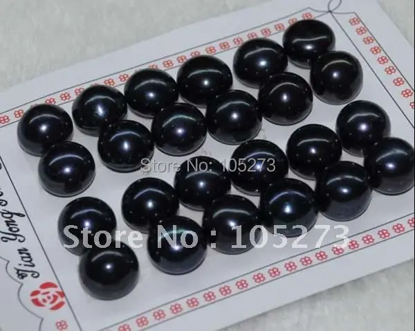 

New Arrive Pearl Jewelry Lot 12Pairs AA 12-13MM Luster Black Genuine Freshwater Pearls S925 Silvers Stud Earring Party Jewelry