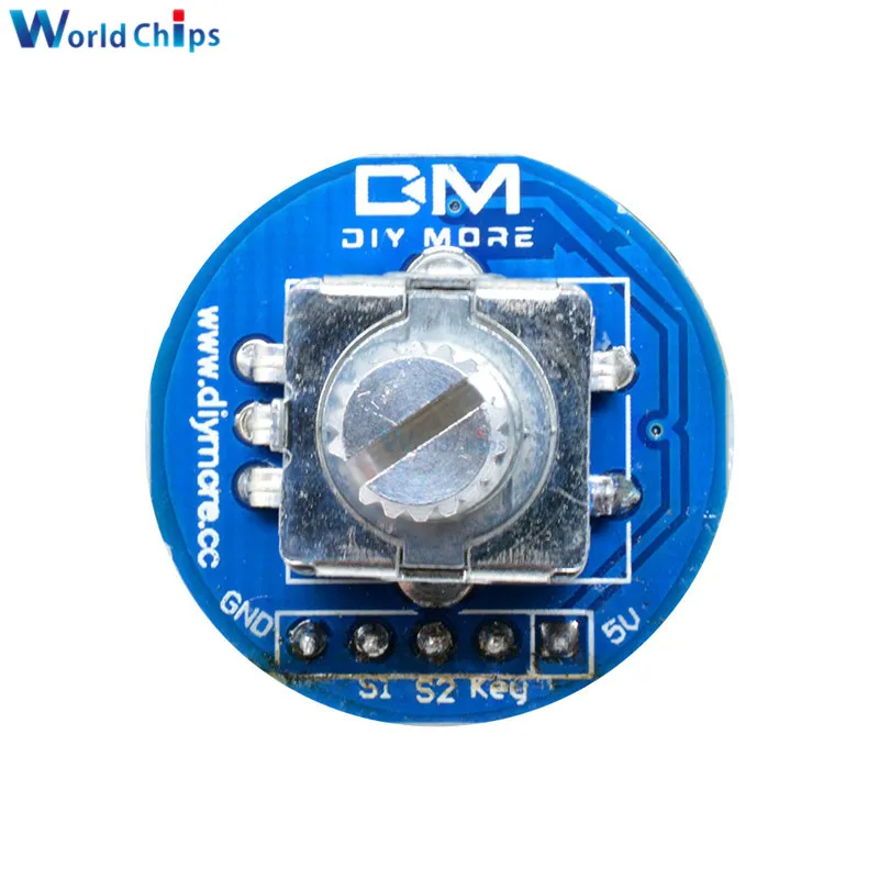 5pcs/lot diymore Rotary Encoder Module 5V Brick Sensor Development Round Audio Rotating Potentiometer Knob Cap for Arduino