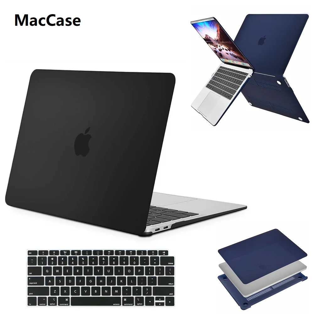 

2 IN 1 Plastic Hard Case Shell & Keyboard Skin Cover Only Compatible Newest MacBook Air 13 Inch Case 2018 Release A1932 Touch ID