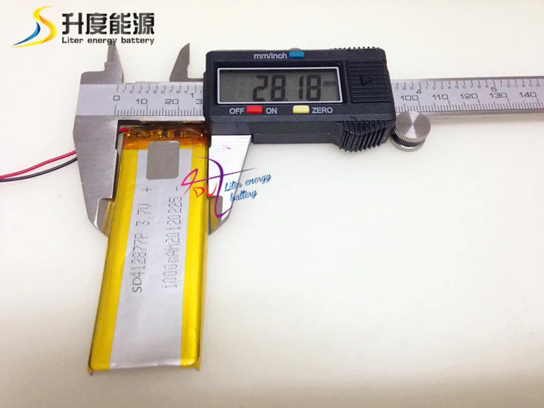 SD412877 high temperature lipo battery lithium ion battery operate temperature -20-60 1000mah