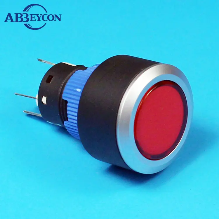 

2226F Momentary industrial waterproof plastic illuminated pushbutton reset switch 22mm plastic switch