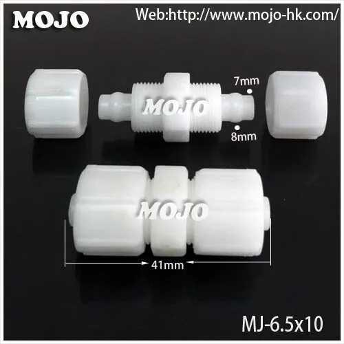 

Free shipping!!MJ-S6.5x10 Hydraulic pressure Straght type barbed water fitting connectors with nuts(100pcs/lots)