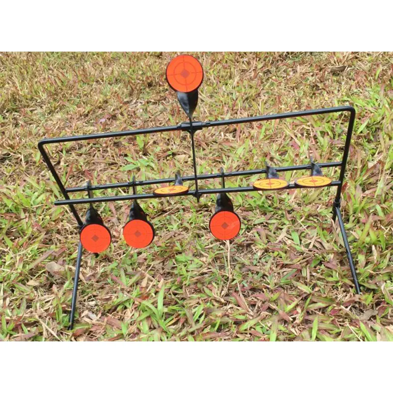 2.5mm Tactical Skill Target for Airgun, Outdoor and Indoor, 7-Plate Reset, Airsoft Paintball, Archery Shooting, Improve Hunting