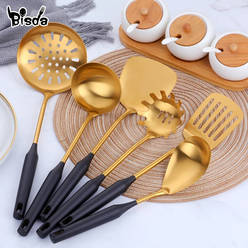 

1pc Cooking Tools Set Stainless Steel High Quality Kitchen Set Long Handle Cooking Utensils Scoop Turner Ladle Kitchen Utensils