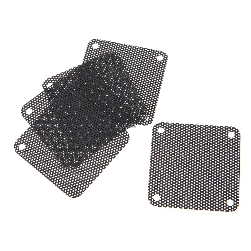 5PCS/lot 40mm Cuttable Black PVC PC Fan Dust Filter Dustproof Case Computer Mesh Drop Ship