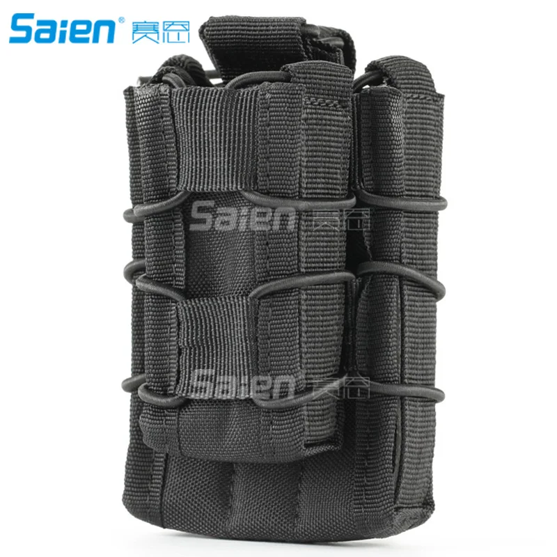 Nylon Smartphone Holster Pouch MOLLE Tactical Carrying Pouch Big Capacity Belt Loop Waist Bag Money Pocke