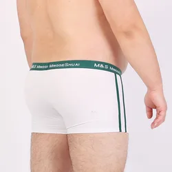 5 PCS/LOT Male Cotton Underwear, Men's Sexy Boxers, Knitted Underpants Shorts, White/Black/Blue/Red/Gray M L XL XXL
