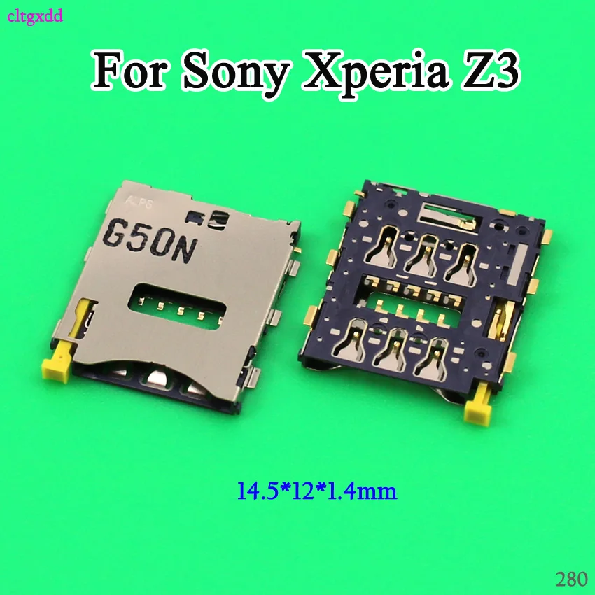 cltgxdd New For Sony Xperia Z L36 Z1 L39h Z2 L50W Z3 Z3 Compact Sim Card Reader Holder Tray Slot Socket