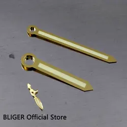Classic BLIGER High quality Yellow Golden Edge Luminous Watch Hands Fit For ETA 6497 6498 ST36 Hand Winding Movement H1
