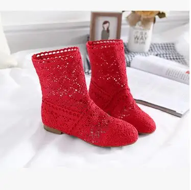 Fashion Boots For Girls Kids Girls Boots PU Leather Soft Rubber Boots Girls Lace Shoes Children's Shoes Christmas Gift