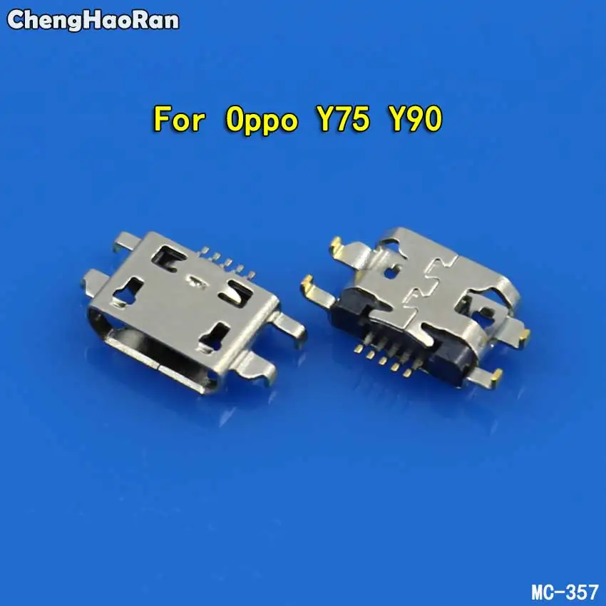 ChengHaoRan 10pcs Micro USB Jack Charging Port Connector Jack Charger Socket Power Data Plug For OPPO Y75 Y90 Replacement Parts