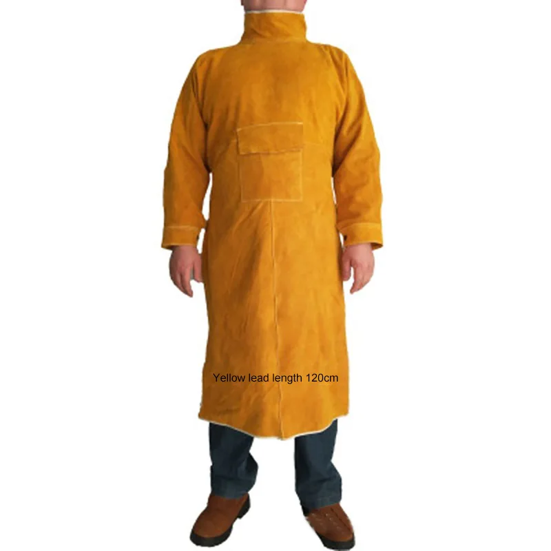 Cowhide Welding Apron Work Apron Welding Flame Retardant Protective Clothing Welder Protective Clothing Wear-resistant