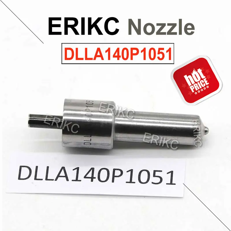 ERIKC DLLA 140P1051 Auto Parts Black Needle Spray Nozzle DLLA140P1051 Common Rail Fuel Injector DLLA 140 P1051