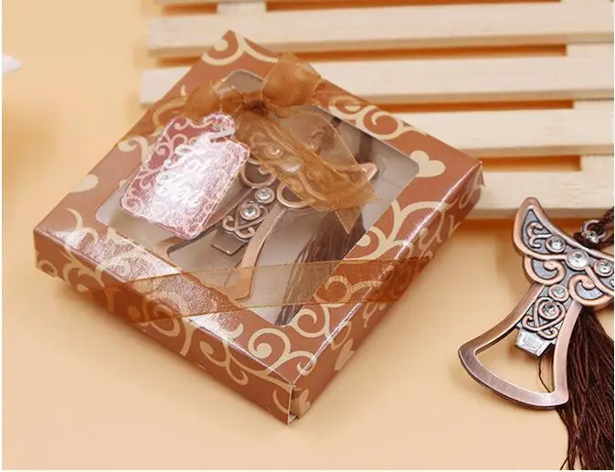 

Cherub Angel baby Bottle Opener Guardian Angel Design Crystal Cap Opener Bronze 600pcs Wedding Gifts For Guests Wedding Souvenir