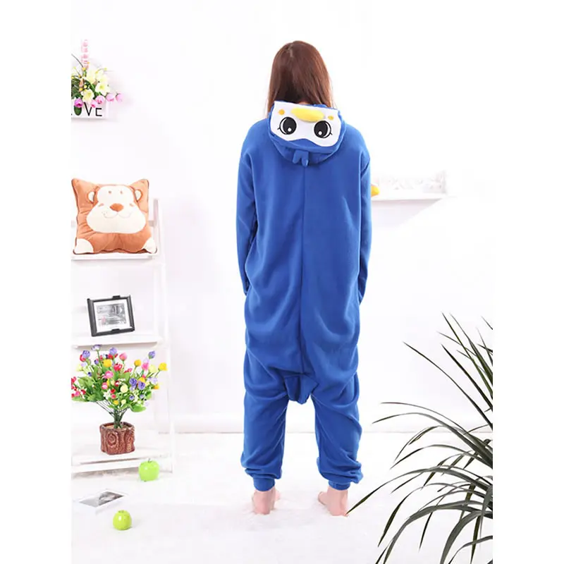 EIGHT UP Blue Penguin Onesies Unisex Adult Pajamas Kigurumi Cosplay Costumes Animal Onesie Sleepwear Jumpsuit For Male Famale