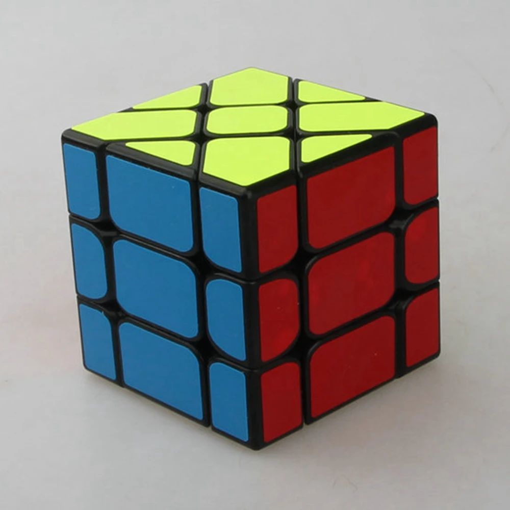 Yongjun Vierkante Koning Fisher 3X3X3 Skew Plastic Speed Magic Cube Puzzel Cubes Educatief Speelgoed Voor Kinderen kids