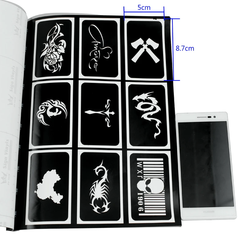 أوفير البخاخة الإستنسل الحناء الوشم المؤقت البخاخة الجسم الطلاء الإستنسل 85 نمط الجسم الفن الطلاء تصميم TA102 #4