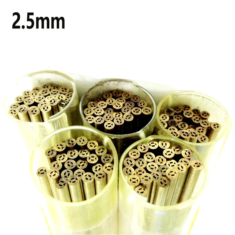 EDM Drilling Brass Electrode Tube multihole 1.5/2.0/2.5/3.0*400mm Ziyang 4 Holes for WEDM Drilling Machine